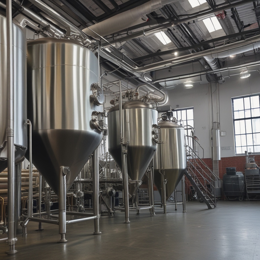 Inside the brewery